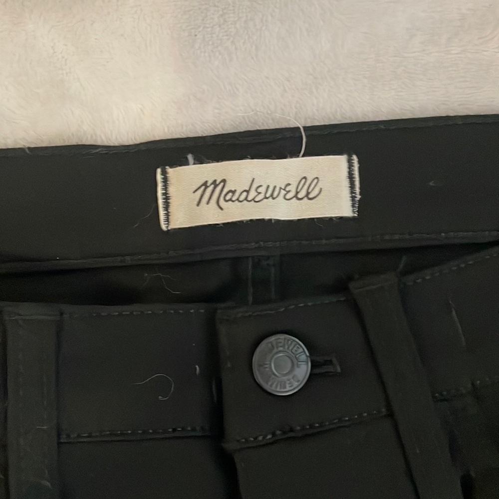Madewell Midrise Skinny Velvet Tuxedo Stripe Black Jeans Size 27 - Picture 8 of 12